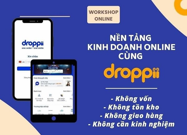 Kinh doanh online Droppii có cần bỏ vốn